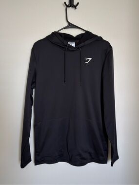 Gymshark Black Hoodie with White Logo Accent